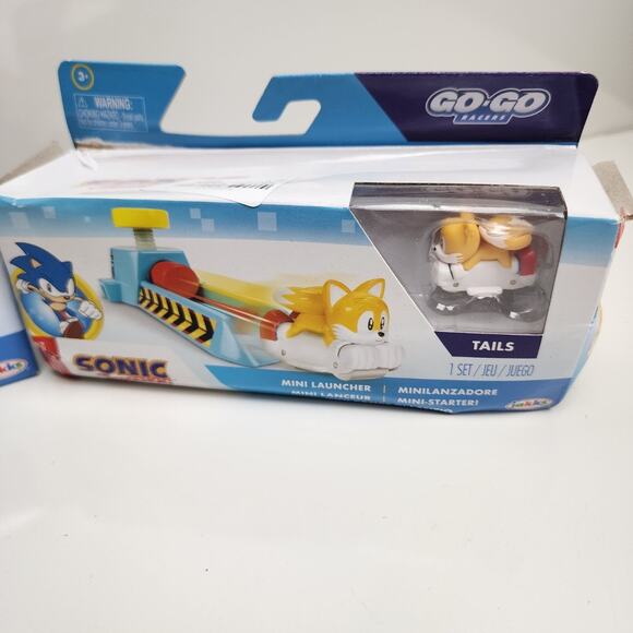 Sonic the Hedgehog Go-Go Racers Mini Launchers Set of 3 Sonic Amy & Tails NEW - Picture 4 of 7